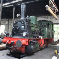 die T3-artige Waldbröhl (Baujahr 1914) - Zuglok vom Bergischen Löwen, den Wiehltalbahn-Museumszug - Eisenbahnmuseum Dieringhausen (12.08.2017)