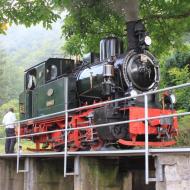 Lok 60 *Bieberlies* im Bw Brohl zum entschlacken und abschmieren - 40 Jahre Vulkan-Express - Brohltalbahn (26.08.2017)