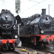 78 468 beim Rangieren im Trierer Hauptbahnhof - links steht der abfahrbereite Zug nach Gerolstein mit 52 9185-1 (29.04.2018) - Dampfspektakel 2018