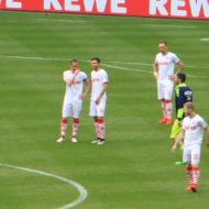 zur zweiten Halbzeit durfte der beim Spielbeginn bereits verabschiedete Matthias Lehmann (seit dem Sommer 2012 bem FC) wieder als Kapitän mitspielen - Aufstiegsfeier beim 1. FC Köln (12.5.2019)