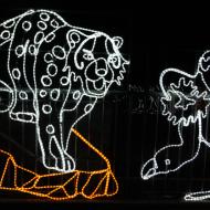 auch mit wenigen Lichtern lassen sich Tiere nachbilden - China Light-Festival im KÃ¶lner Zoo 2019/20