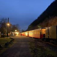 zurück in Brohl-Lützel - Weihnachtsfahrt auf der Brohltalbahn 2021