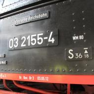 03 2155-4 war im Jahr 1984 zum Zeitpunkt der z-Stellung im Bw Leipzig West stationiert (02.09.2012)