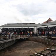 Blick auf die Drehscheibe und Lokschuppen - 2. Nördlinger Eisenbahnfest (20. Mai 2023)