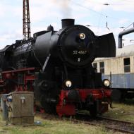 52 4867 stand für Führerstandsmitfahrten zur Verfügung - Lokschuppenfest im historischen Bahnbetriebswerk Hanau (3/4.6.2023)