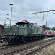 194 158-2 wurde einst von Barbara Pirch vor der Verschrottung gerettet und jahrelang von ihr vor privaten Güterzügen eingesetzt -seit einigen Jahren wird sie von den Hammer Eisenbahnfreunden eingesetzt - Viaduktfest in Altenbeken - Vivat Viadukt (30.6.-2.7.2023)