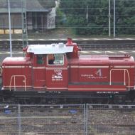 364 850-8 wurde im Jahr 2009 an die Stadtwerke Andernach GmbH verkauft. Hier bei Rangierarbeiten im Bahnhof Linz am Rhein (31.08.2014)